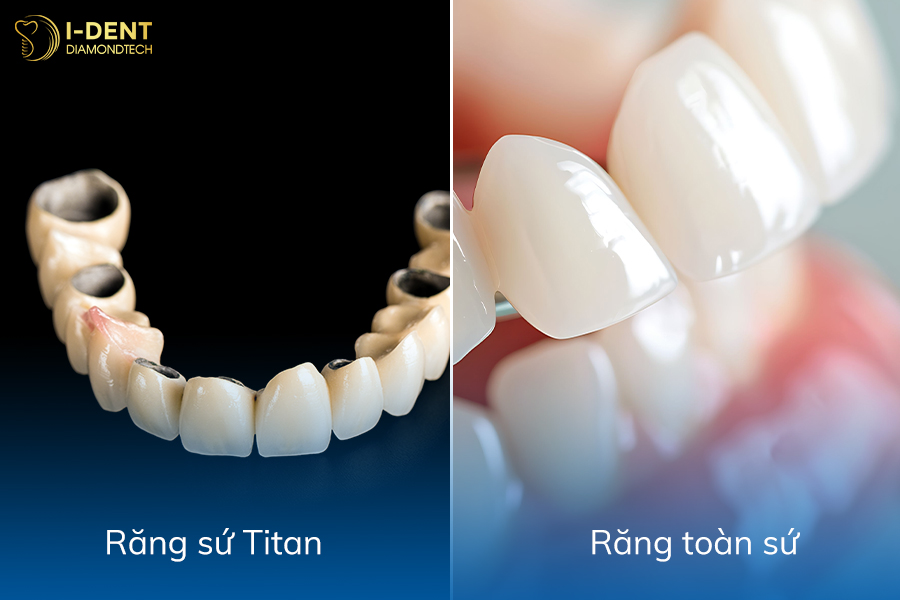 Răng sứ Titan và răng toàn sứ