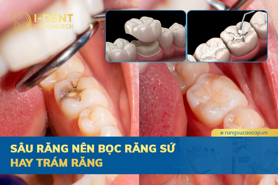 nên trám răng hay bọc răng sứ